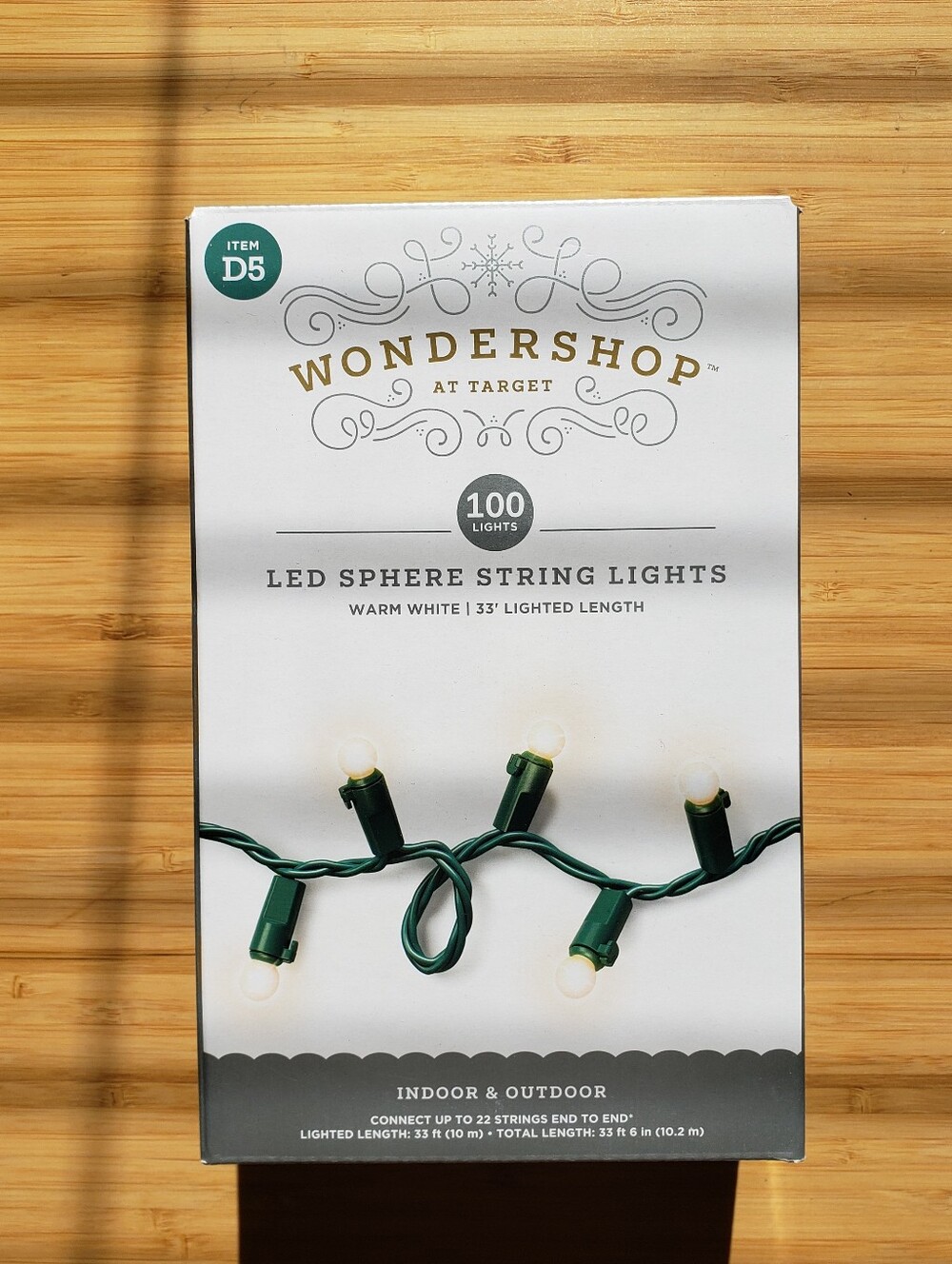 NEW Wondershop Warm White LED String Lights
